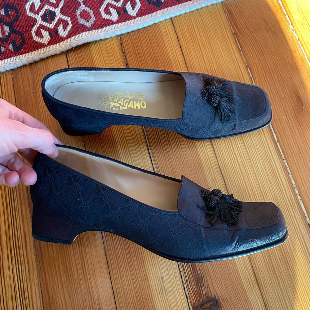 Salvatore Ferragamo Black Loafers for Women